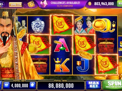 Interfaz de juegos de slots y tragamonedas